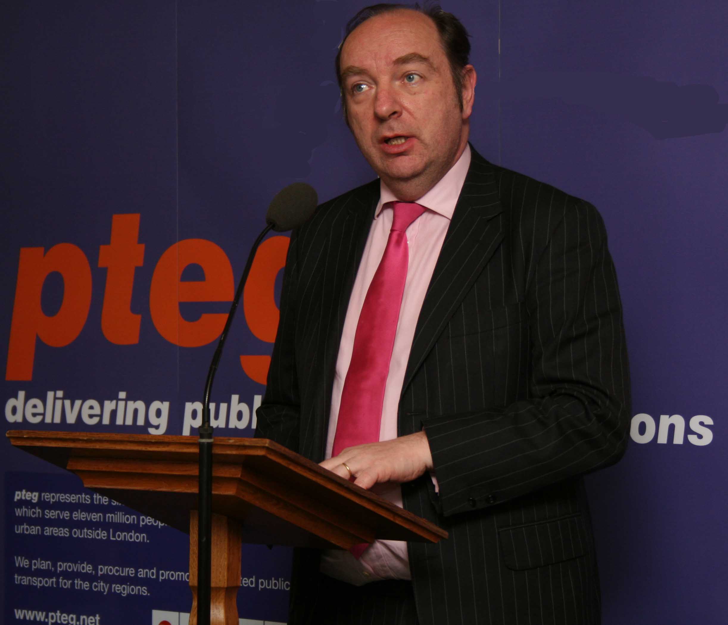 Norman Baker MP speaking at a pteg event