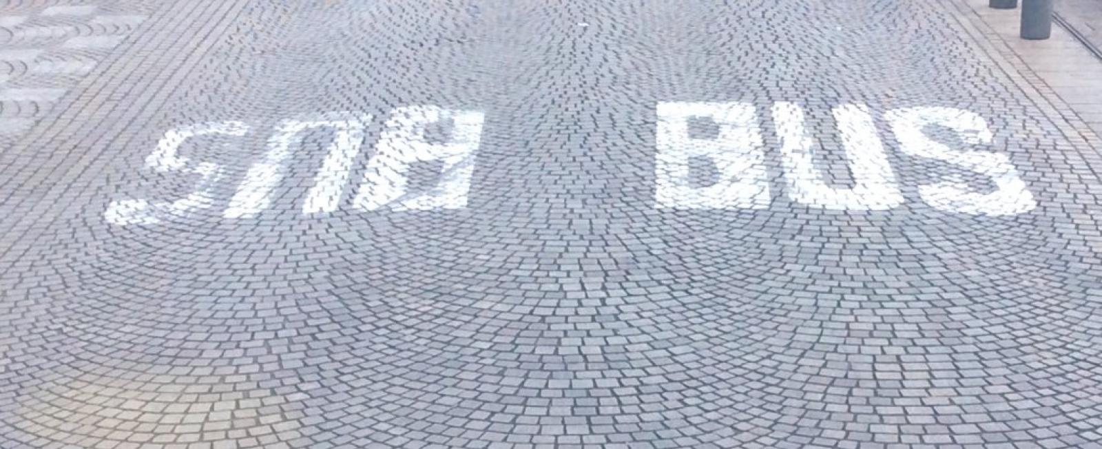 Bus on road
