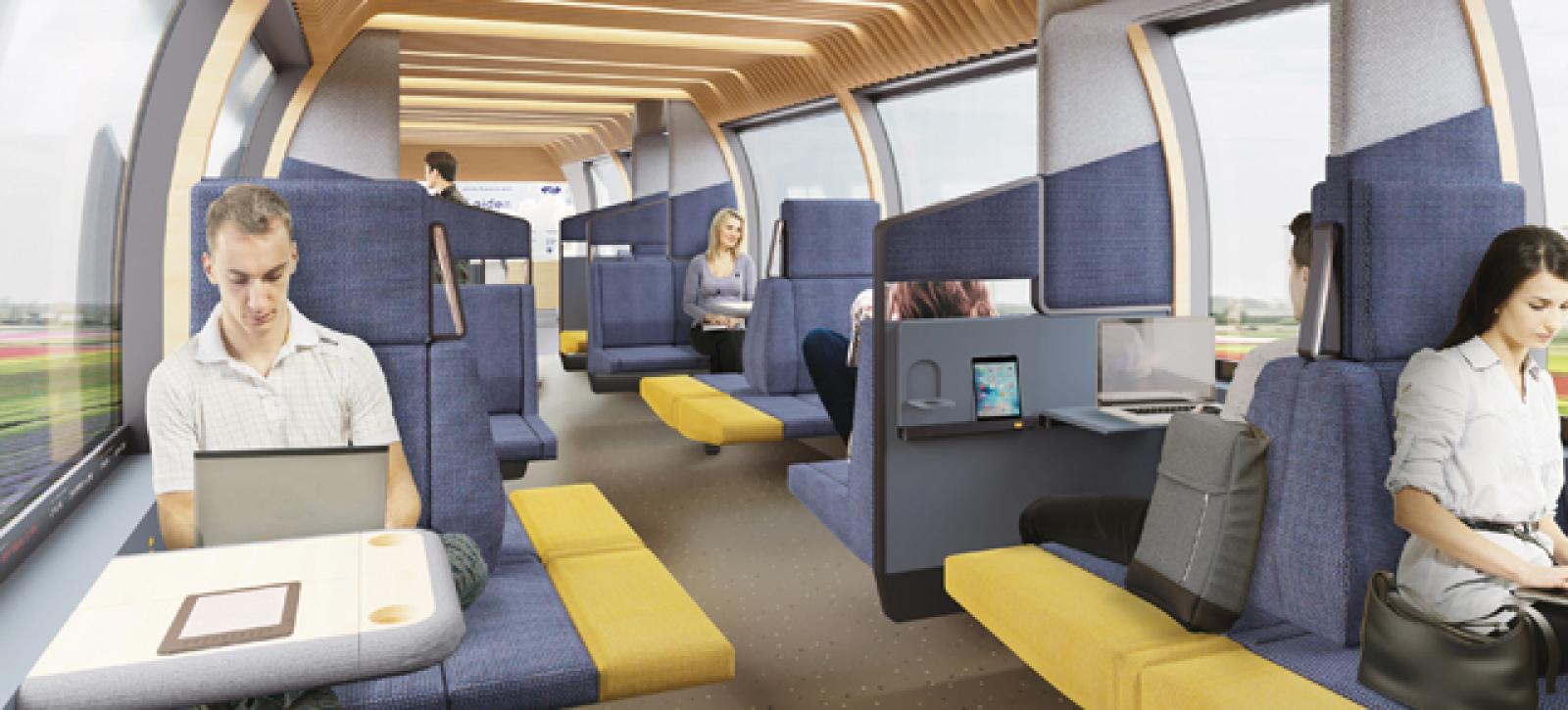 Modern train interior