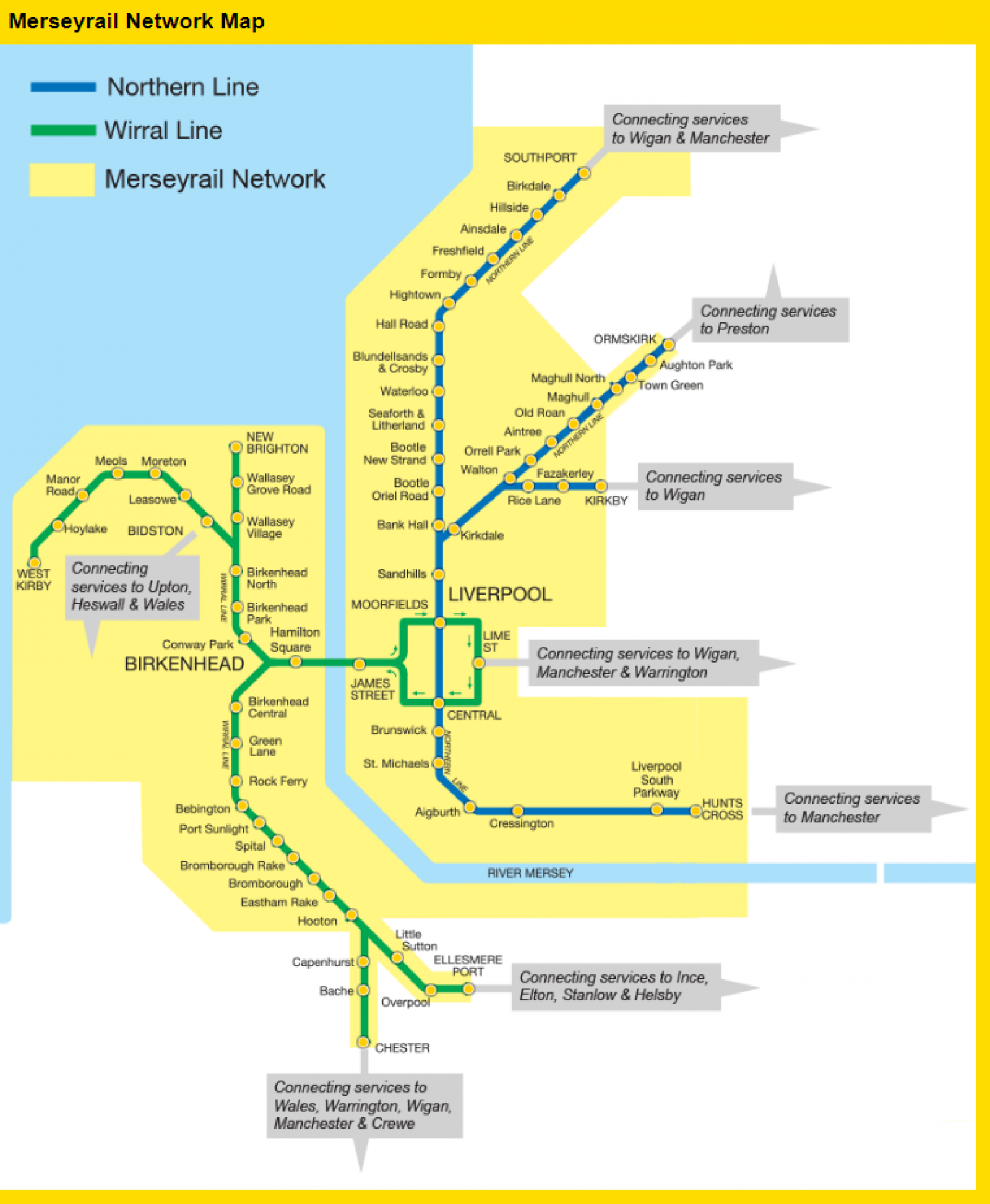 Merseyrail Network map