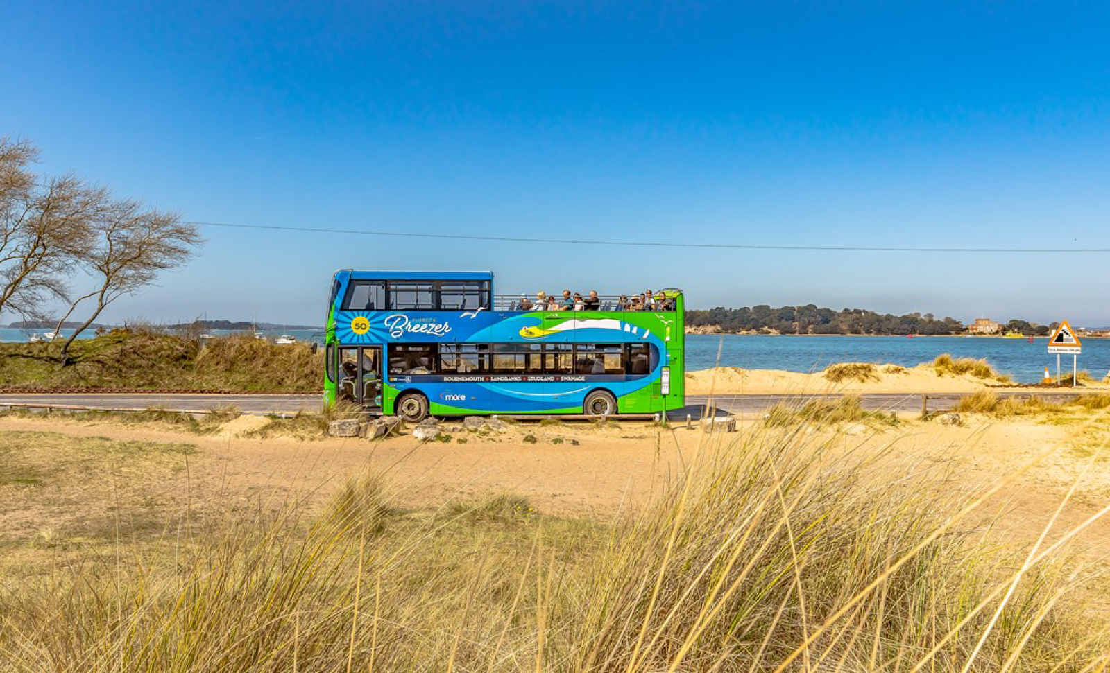 Bus by the beach