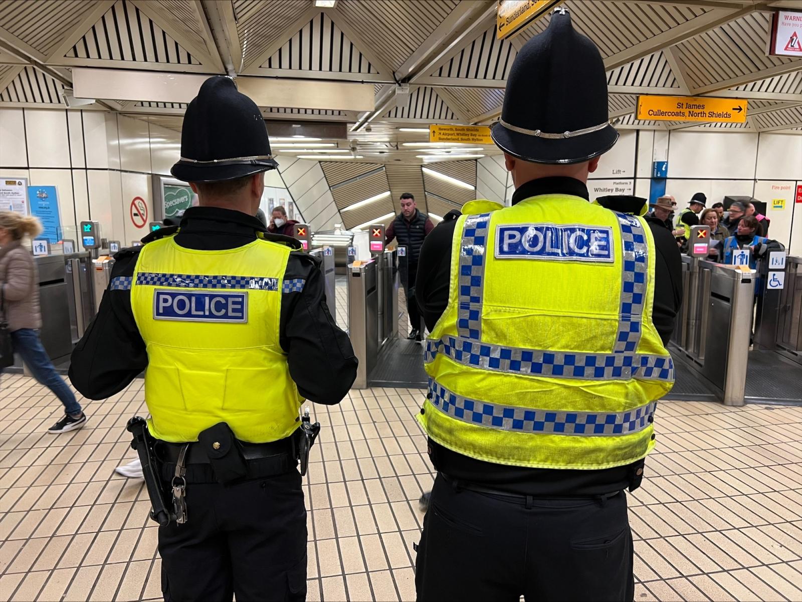 Police on the Tyne and Wear Metro