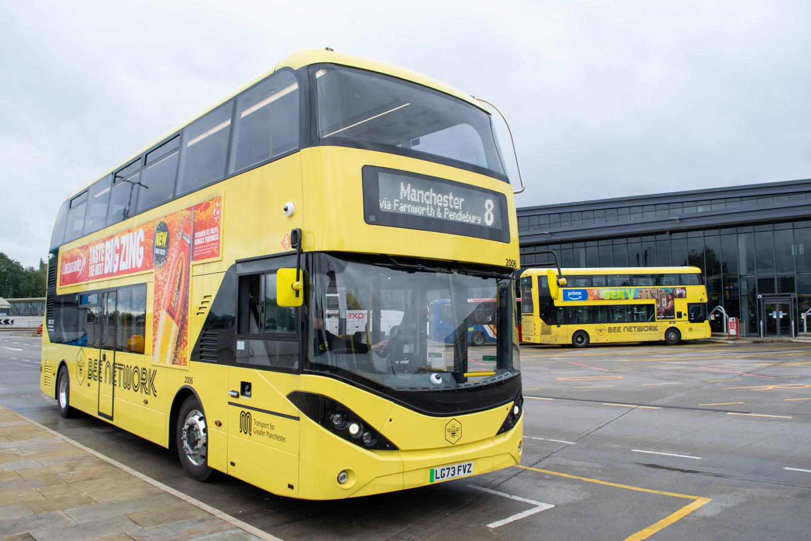 Bee Network bus in Bolton