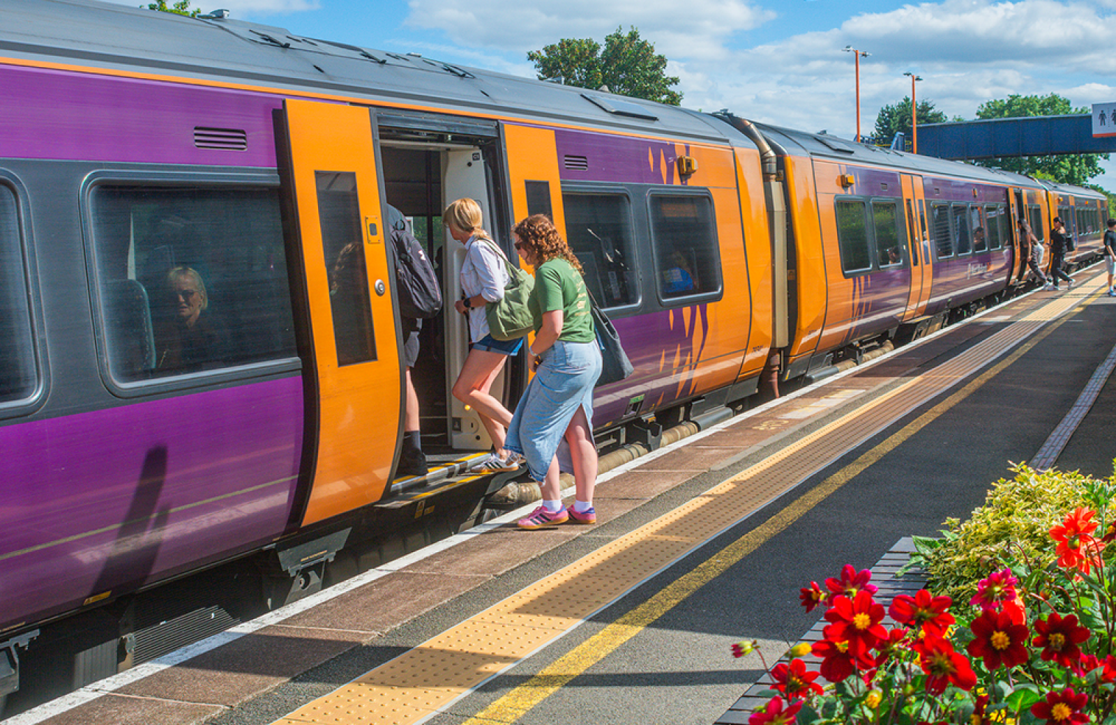 A train in the West Midlands