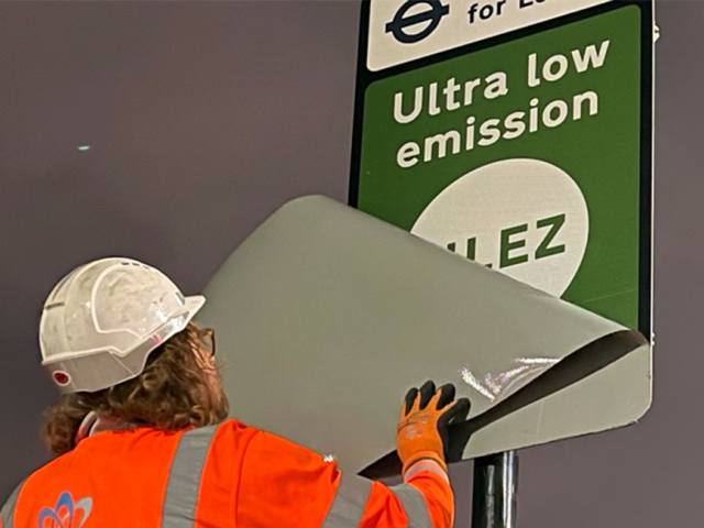 London ULEZ sign