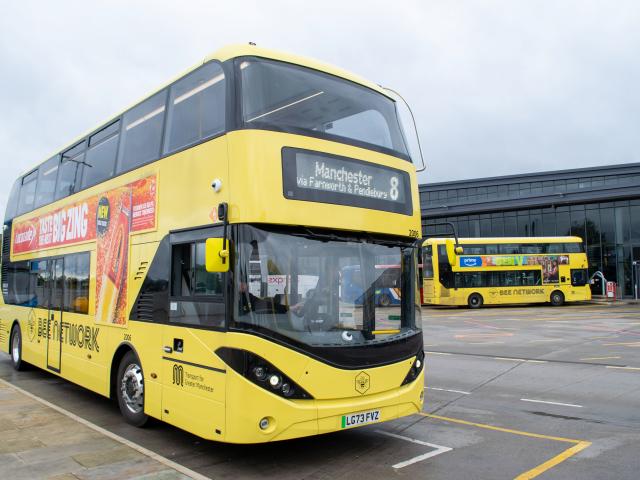 Bee Network bus in Bolton