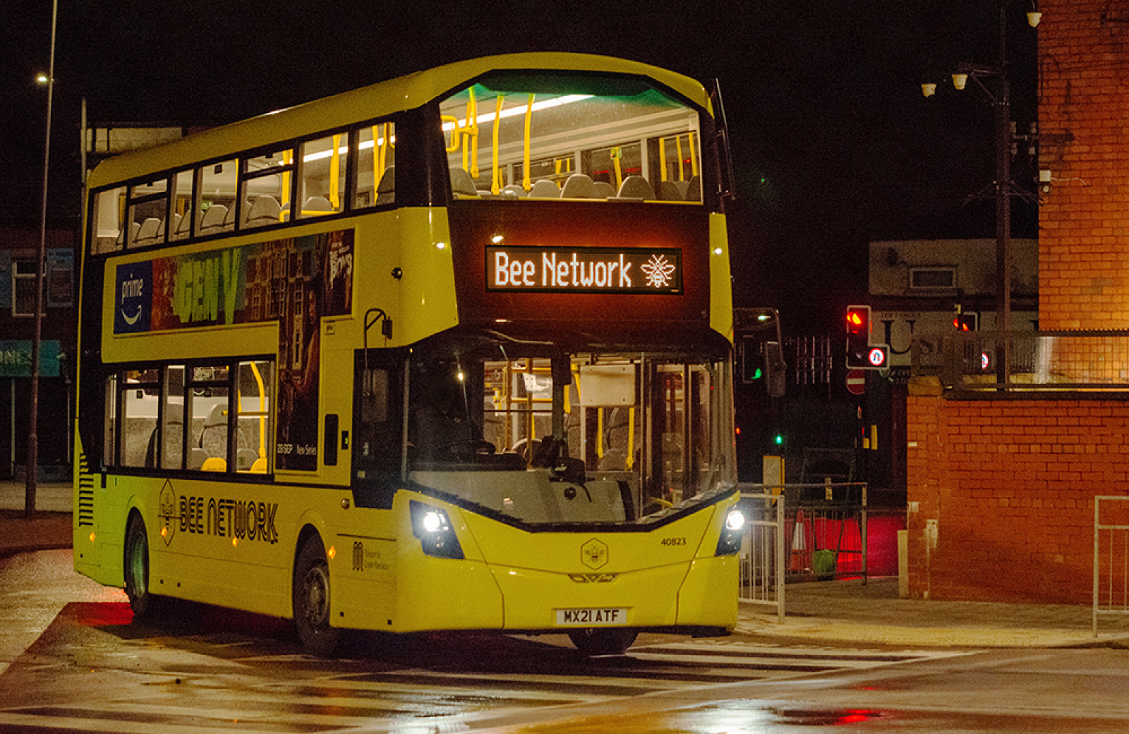 Bee Network bus in Greater Manchester