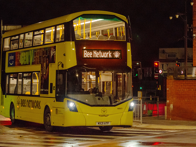 Bee Network bus in Greater Manchester